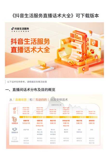 官方发布！《抖音生活服务直播话术大全》，照着念~封面