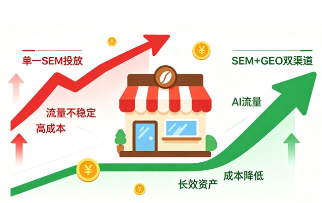 本地生活门店降本增收方案：SEM+GEO双渠道全域实操打法封面